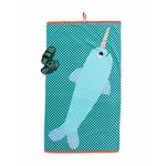HEMA Kinder Strandlaken 80x140cm Velours Zwaardvis