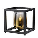 Tafellamp | Glas | Grijs | 25x25x (h)32.5 Cm