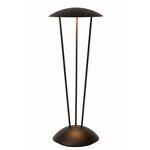 Tafellamp | Steen - Metaal | Wit - Zwart | 24x24x (h)64.5 Cm