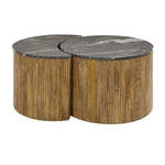3-delige Tafeltjesset massief gerecycled hout