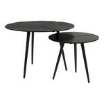 vidaXL Tafelset met messing bedekt MDF 2-delig