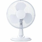 Ventilator - Aigi Lyno - 40W - Tafelventilator - Staand - Rond - Mat Wit - Kunststof