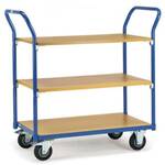 Fetra Hauptartikel 2612 Tafelwagen Staal Poedercoating Laadvermogen (max.): 400 kg Stralend blauw (RAL 5007)