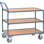 Promat Tafelwagen | 2 laadvlakken L1000xB600mm | duifblauw, RAL 5014 drgverm.600 kg - 9000444115 9000444115
