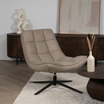 Palau Bricks fauteuil met tafel, Taupe - bruin - RVS (showroom model)