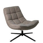 The Living Store Fauteuil - Zitmeubel - 77 x 71 x 80 cm - Taupe