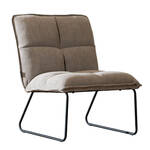 BePureHome Statement Fauteuil - Brede Platte Rib - Taupe - 77x83x93
