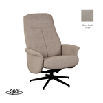 Dimehouse Tiger Fauteuil Taupe - Industrieel - Eco Leer - Met Armleuning