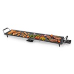 alpina Teppanyaki Bakplaat XXL - Bakplaat - 100x20cm - 2000W - Regelbare Thermostaat - Anti-Aanbaklaag - Zwart