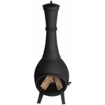 Esschert Design terraskachel met pizzaoven zwart