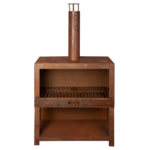 Esschert Design: Terraskachel + Houtopslag L - Corten