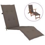 vidaXL Terrasstoel bamboe en canvas donkergrijs
