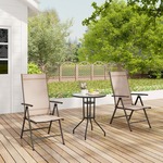 vidaXL Terrasstoel bamboe en canvas rood