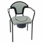 Toiletstoel Grijs | Zithoogte 48 cm | Zachte zitting | WC stoel | Po-stoel | PR50543-S