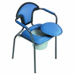 Toiletstoel Blauw | Zithoogte 48 cm | Zachte zitting | WC stoel | Po-stoel | PR50545-S