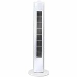 Ventilator - Aigi Bivon - Torenventilator - Staand - Rond - Mat Wit - Kunststof