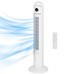 HOMCOM Torenventilator met Klimaatbeheersing, Timer, Afstandsbediening, Drie Modi, LCD-Display, Wit