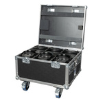 Showtec Eventspot 1600 Q4 set met 6 zwarte spots in flightcase