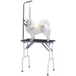 PawHut inklapbare trimtafel, ideaal voor honden en katten, stevig metaal, antislip, eenvoudig op te bergen, zwart | Aosom.nl