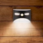 2-Pack Mason wandlampen - Zwart - Bewegingsmelder en schemerschakelaar - IP44 spatwaterdicht - Spotlight voor binnen en buiten - Exclusief GU10 lichtb