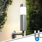 Solar wandlamp lucifer rvs op zonne energie