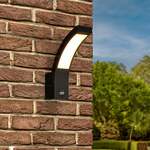 LED Wandlamp Blenda GU10 rond Up & Down light zwart IP44 excl. lichtbron voor binnen en buiten
