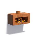 Tuinhaard Forno Enok Wandmodel Cortenstaal