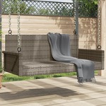 Ligstoelen 2 st met tafel poly rattan beige