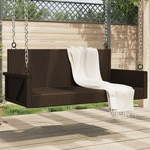 Ligbedden 2 st met tafel poly rattan zwart