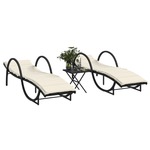 Schommelbank 109x62x40 cm poly rattan beige