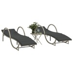 Schommelbank 109x62x40 cm poly rattan grijs
