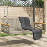 Schommelbank met kussens 119x56x48 cm poly rattan zwart