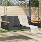 Schommelbank 109x62x40 cm poly rattan beige