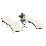 Schommelbank met kussens 119x56x48 cm poly rattan bruin