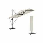 Parasol met LED-verlichting en metalen paal 400 cm taupe