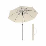 Parasol met LED-verlichting en metalen paal 400 cm zandkleurig