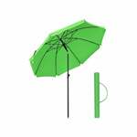 Parasol met LED-verlichting en metalen paal 400 cm groen