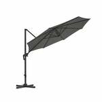 vidaXL Parasol met LED-verlichting en metalen paal 400 cm zwart