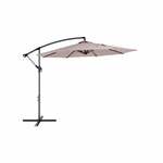 Tuinparasol met LED-verlichting en stalen paal 300 cm antraciet