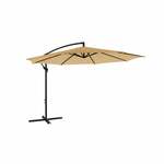 Zweefparasol met houten paal 400x300 cm blauw