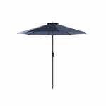 Zweefparasol met paal en LED-verlichting 300 cm azuurblauw