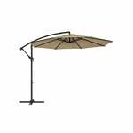 Parasol met LED-verlichting metalen paal 400 cm terracottakleur