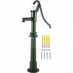VEVOR Waterpomp Handpomp 40x15x68cm Gietijzer Tuinpomp Lengte Wateruitlaat 22cm Handmatige Waterpomp Handdrukpomp Heeft Een Breed Scala Aan Toepassingen Waaronder Familievijvers Binnenplaatsen Tuinen