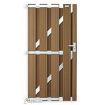 Tuinpoort dubbelstaafmatten gepoedercoat 203cm hoog en 225cm breed