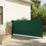 VidaXL Tuinscherm uittrekbaar 140x600 cm donkergroen