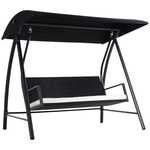 Outsunny hangschommel, luxe tuinschommel, weerbestendig, stevige metalen kettingen, geschikt voor 2 personen, 180 x 120 x 150 cm, grijs | Aosom.nl
