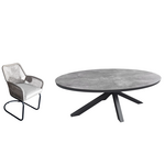 Tuinset Serono - tafel en 6 verstelbare stoelen- - Aluminium- Sens-Line