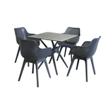 Tuinset Jasper - 4 stoelen met tafel- - Kunststof- Sens-Line