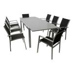 Marbella aluminium tuinset - Aluminium Textiel - Antraciet Grijs