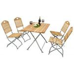 Tuinset Tenerife - 6 wicker stoelen met teakhouten tafel - Showmodel Numansdorp- - Steigerhout,Teak,Wicker- Sens-Line